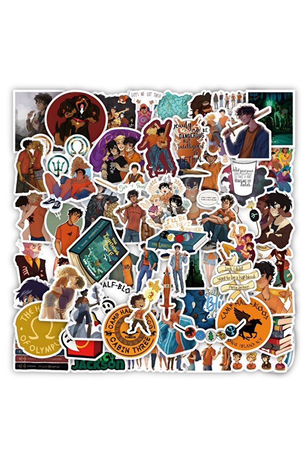 50Pcs 50Pcs Percy Jackson Graffiti Stickers Water Bottle Laptop Phone Bicycle Luggage Case Skateboar