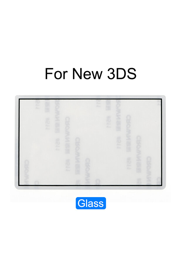 غطاء عدسة الشاشة العلوية من البلاستيك والزجاج الأبيض YuXi لشاشة LCD العلوية لجهاز New 3DS