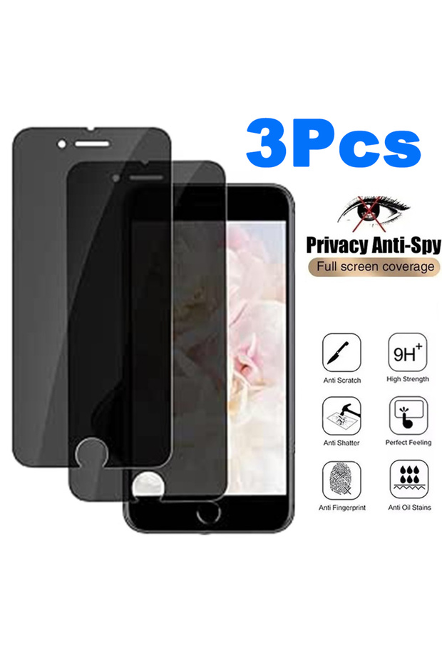3 قطع زجاج خصوصية لأجهزة iPhone 7P 8Plus 3 قطع واقي شاشة خصوصية لأجهزة iPhone 6 6s 7 8 Plus SE2020