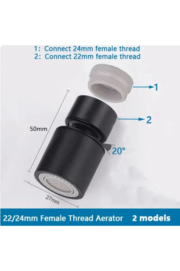 1PCS New 360° Rotary Faucet Extender Black Brass Adjustable 2 Mode Washbasin Faucet Nozzle Rotary Sp