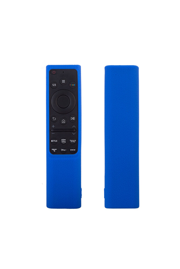 Blue Soft Silicone TV Remote Cover Case for TV TU8000, TU8300, RU9000, Q60T Remote Protective ...
