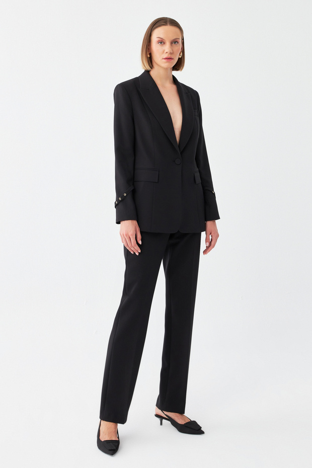 Tek Düğmeli Blazer Takım - 1