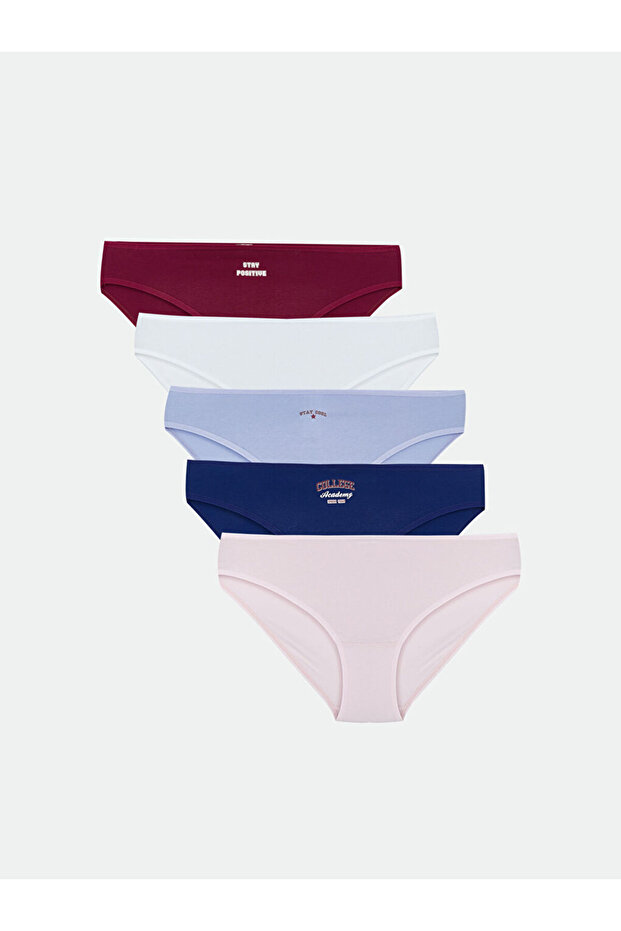 اصنع أسلوبك من متجر UZG |   ملابس داخلية بيكيني مطبوعة، عبوة من 5 قطع - 1