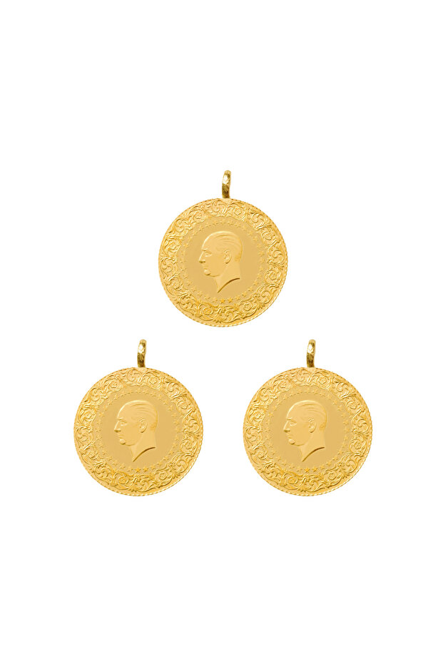 3 Adet Ziynet Tam Altın Yeni Tarihli Kulplu Darphane Yatırımlık - 1