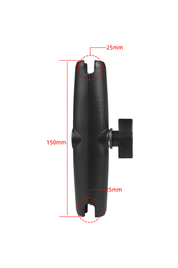 Cycling 15cm Double Socket Arm Aluminum Alloy for RAM Mounts 5.5cm 9.5cm 15cm Lights Camera Extensio