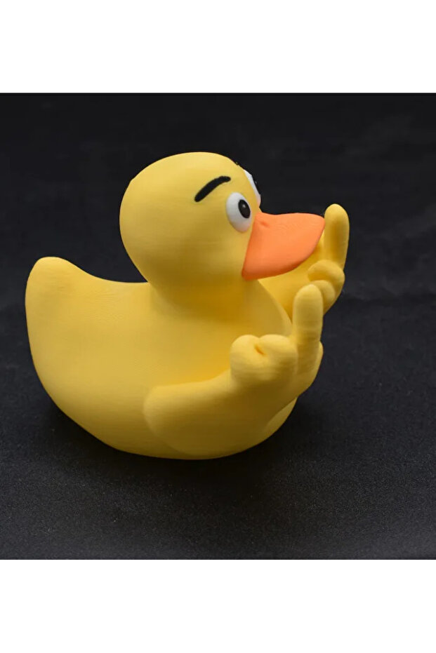 8-7.6-7.3cm YELLOW Funny Middle Finger Duck Home Statue Resin Mini Duck Garden Decoration Rustic Cou