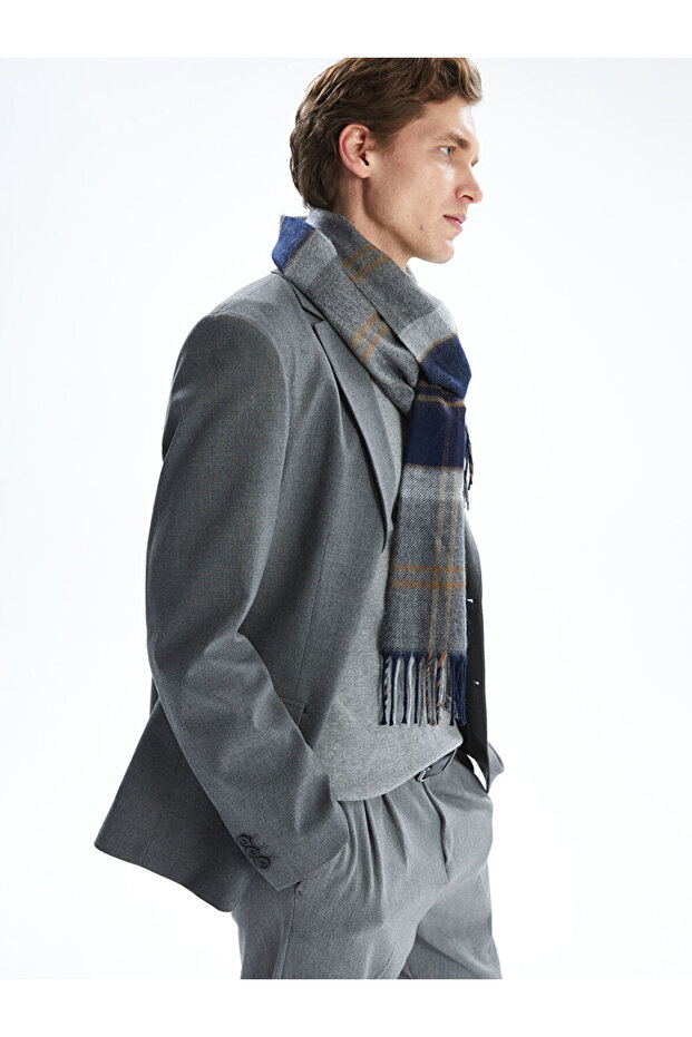 Esvab • Modern & Distinctive Checkered Embroidered Men's Scarf
