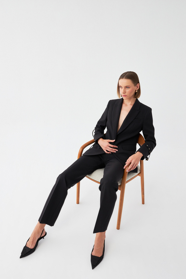 Tek Düğmeli Blazer Takım - 8