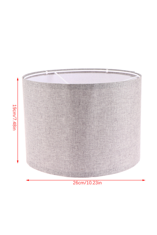 Gray Dismountable Lamp Shade Light Lampshade Shades Cover Linen Table Floor Chandelier Drum Pendant