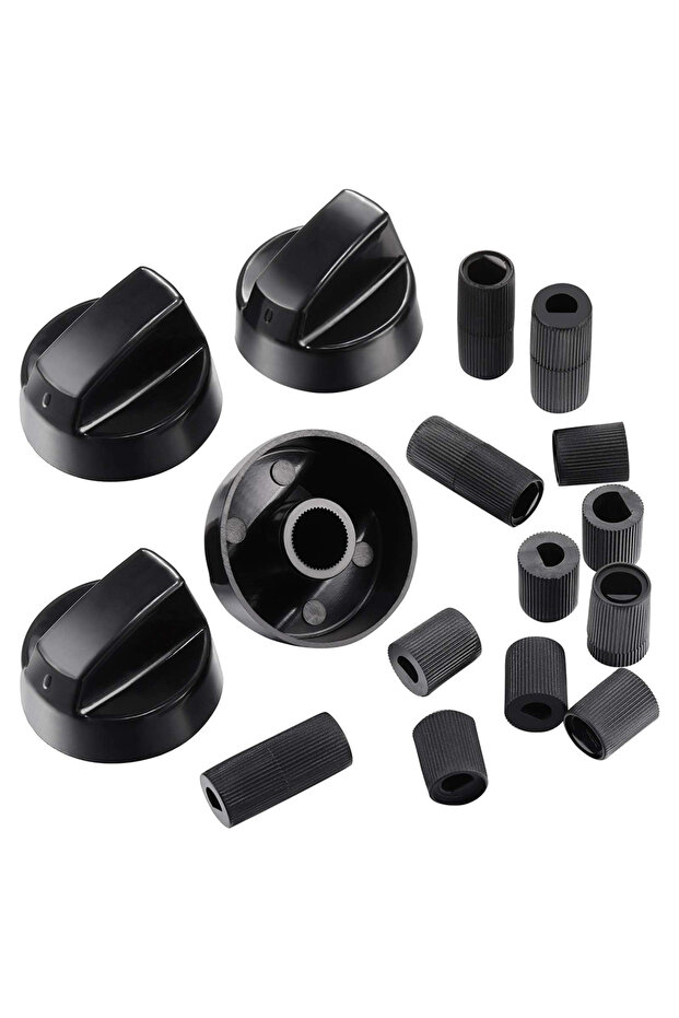 مقابض تحكم مع محولات مجموعة مقابض تحكم متعددة الاستخدامات ومقابض و 12 قطعة محولات للمواقد والأفران... - 1