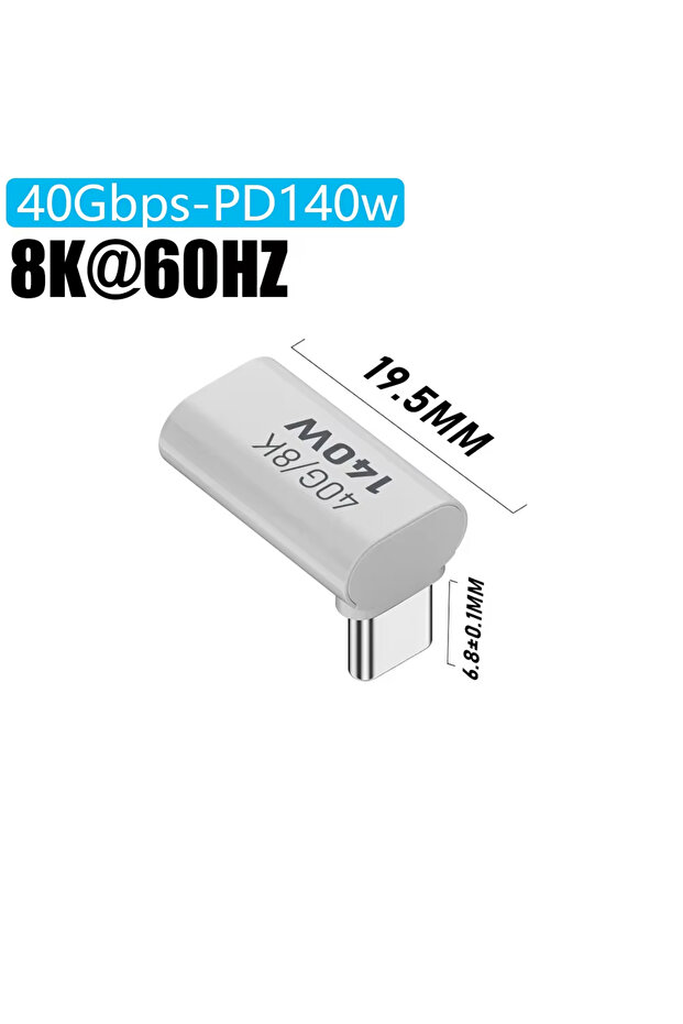 6 NNBILI PD140W USB4.0 USB C to C Fast Charging Adapter Converter 40Gbps Data Sync Connector 8K@60H. - 1