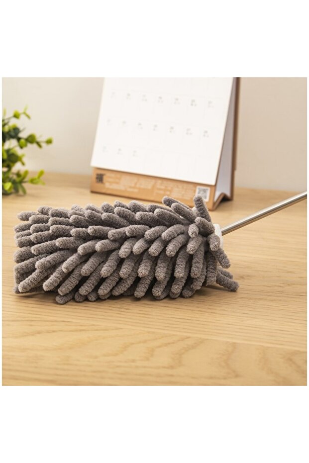 Microfiber Cleaning Mop, 2 Removable Heads, Extendable Handle, Gray - 2
