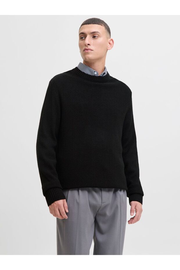 Strickpullover Einfarbig Strickpullover - 1