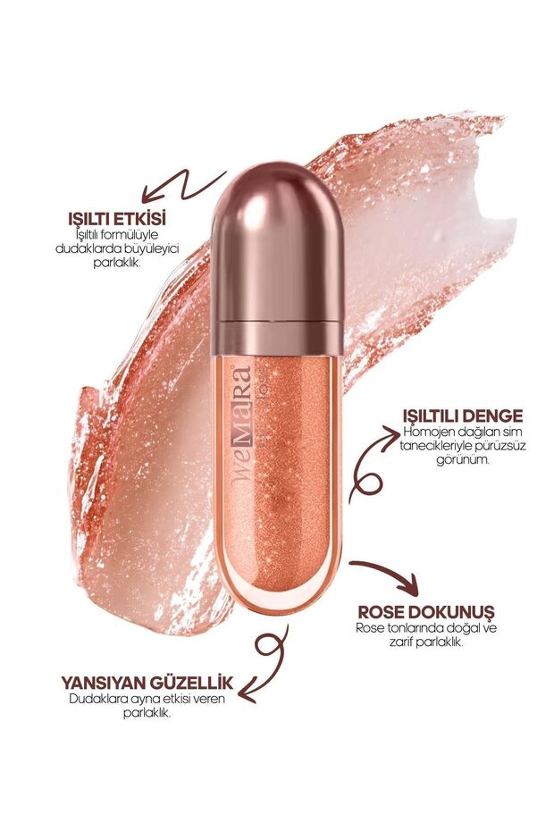 WEMARA SUN GLOW ROSE GOLD GLOSS 8 ML - 1