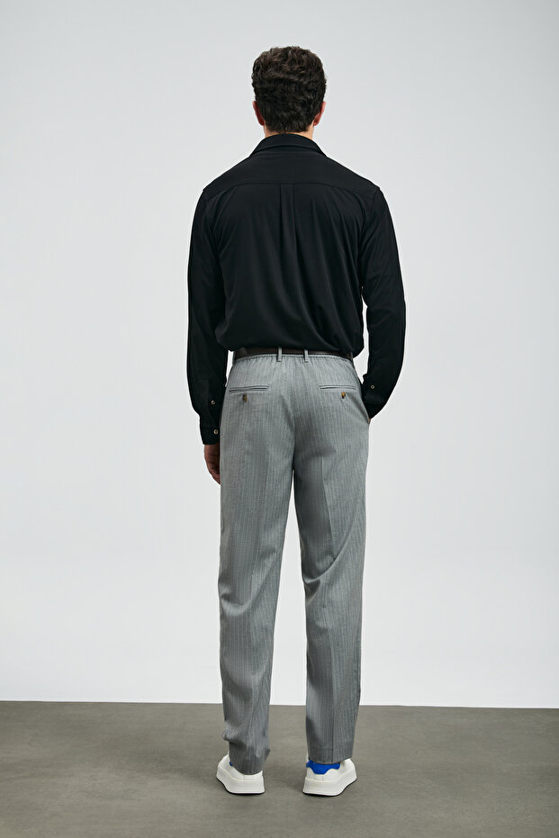 Carl Erkek Basic Gömlek Regular Fit Siyah - 6