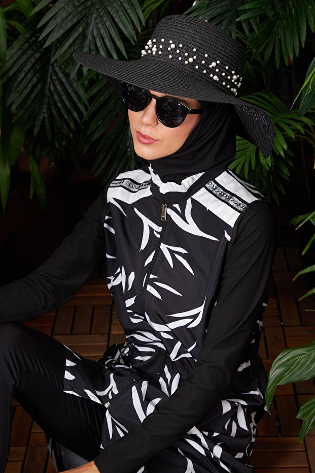 ŞERİT İNCİLİ HASIR ŞAPKA - 4