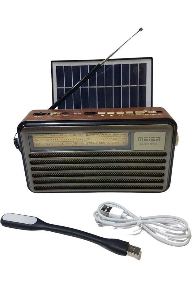 راديو بلوتوث يعمل بالطاقة الشمسية مع مصباح يدوي LED (DX2436)