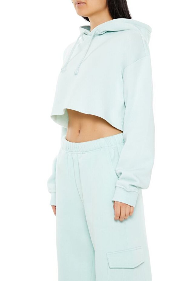 Fleece Crop Sweatshirt - 1