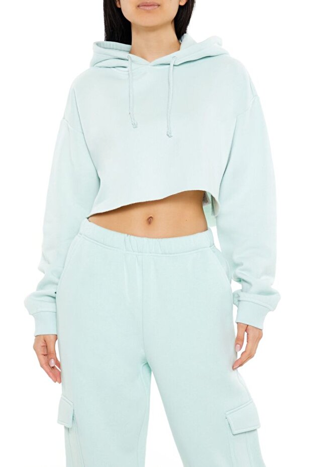 Fleece Crop Sweatshirt - 2