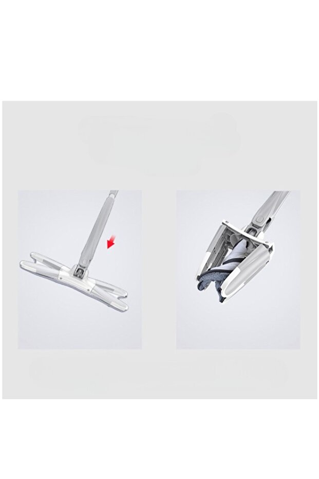 Flat Mop Stef’s Cat with Wringer System, 2 Included Pads, Adjustable Length 140 cm, Silver - 8