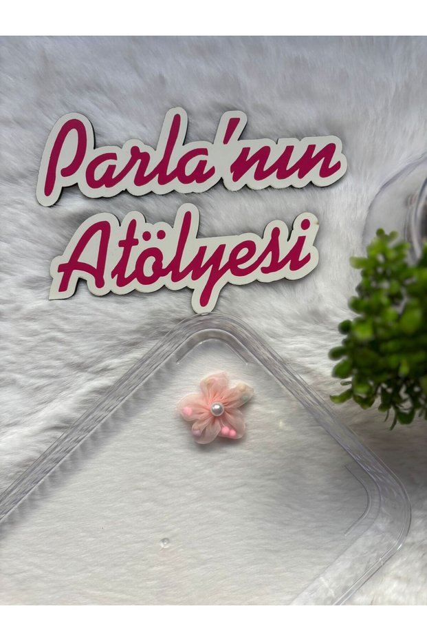 0-3 Years Old Baby Hair Clip with Little Hair and No Hair Orange Gauze Flower