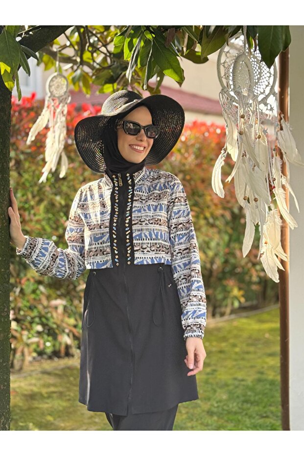 ETNİK DESENLİ TESETTÜR MAYO - 1