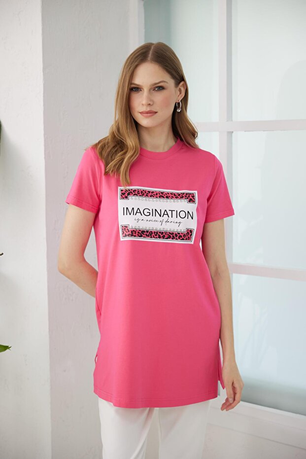 TAŞLI BASKILI TSHIRT - 2
