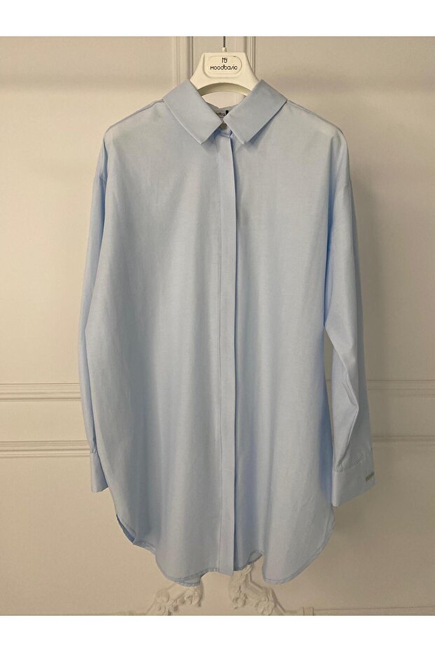 DÜŞÜK OMUZ PAMUKLU GÖMLEK - 1