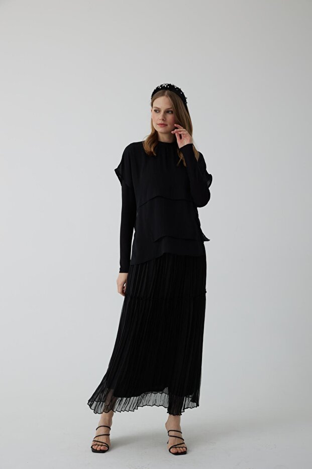 ŞİFON KATLI İKİLİ BLUZ - 2