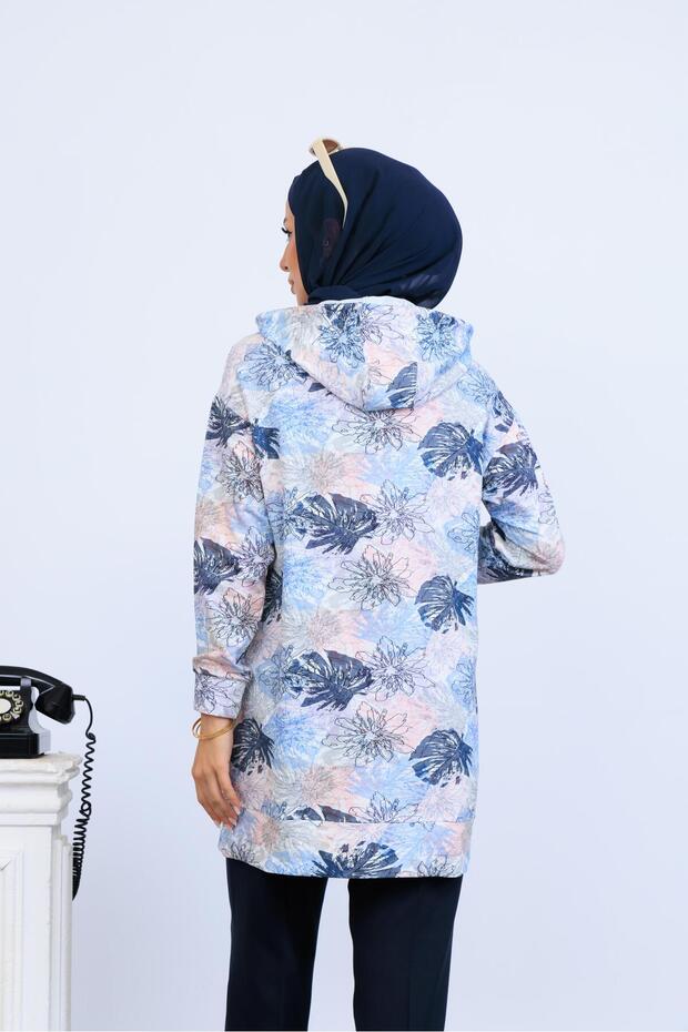 DESENLİ CEP DETAYLI SWEATSHIRT - 7