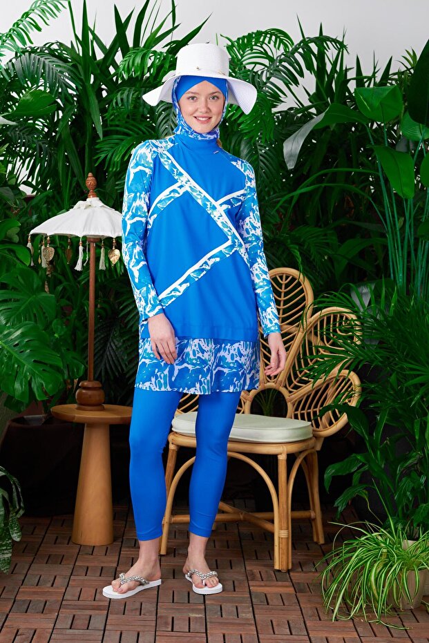 DESENLİ ŞİFON TESETTÜR MAYO - 1