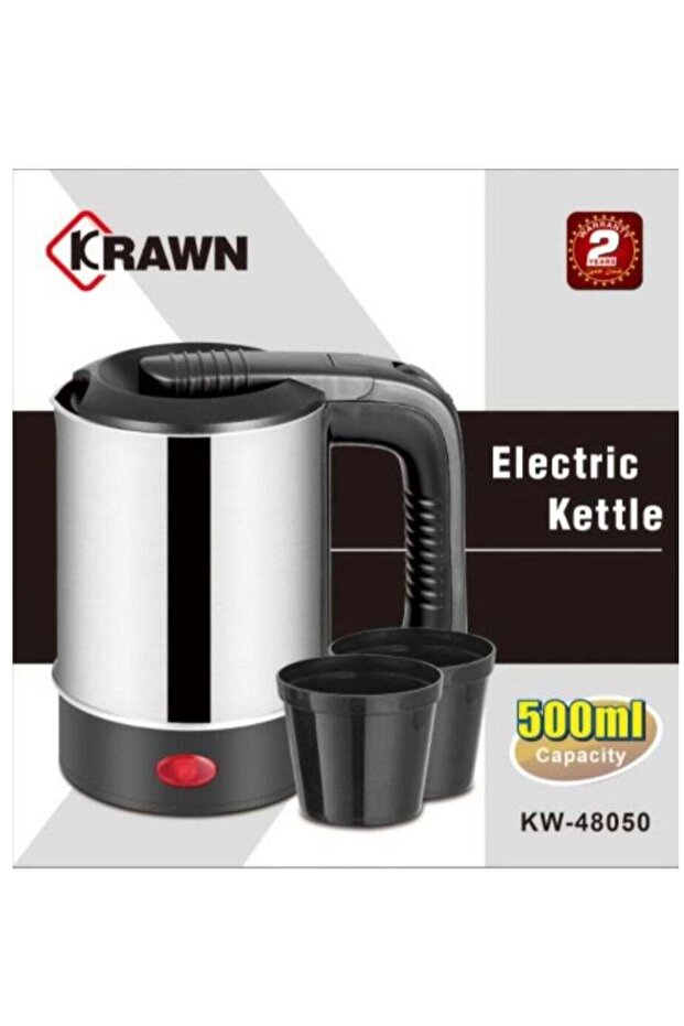 غلاية كهربائية 500 مل 600 واط KW-48050 أسود/فضي