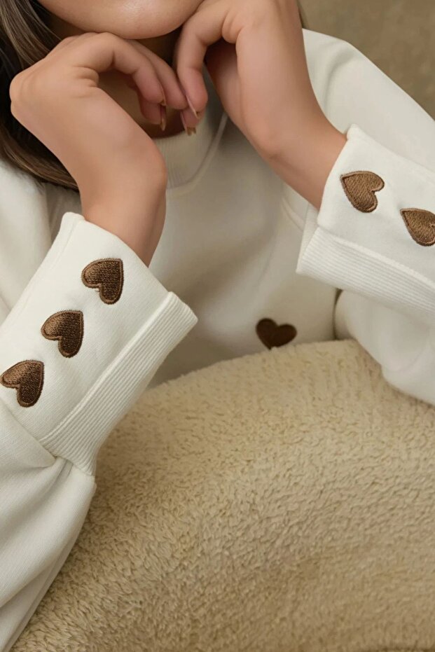 İşlemeli Pamuklu Sweatshirt - 2