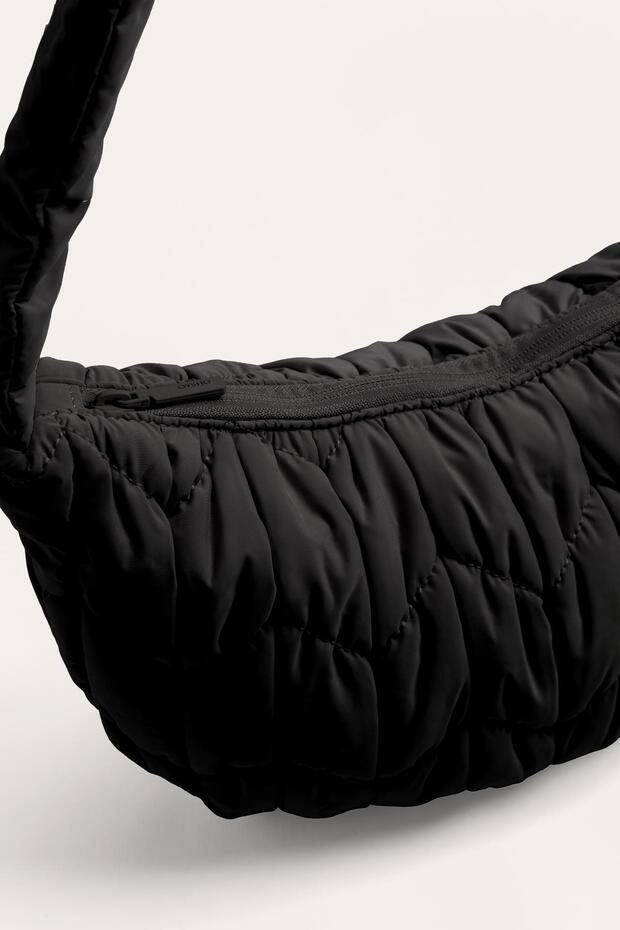 Kapitone çapraz askılı çanta - 5