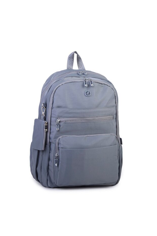 Unisex Large Size Multi-Eye Lightweight Backpack Gray