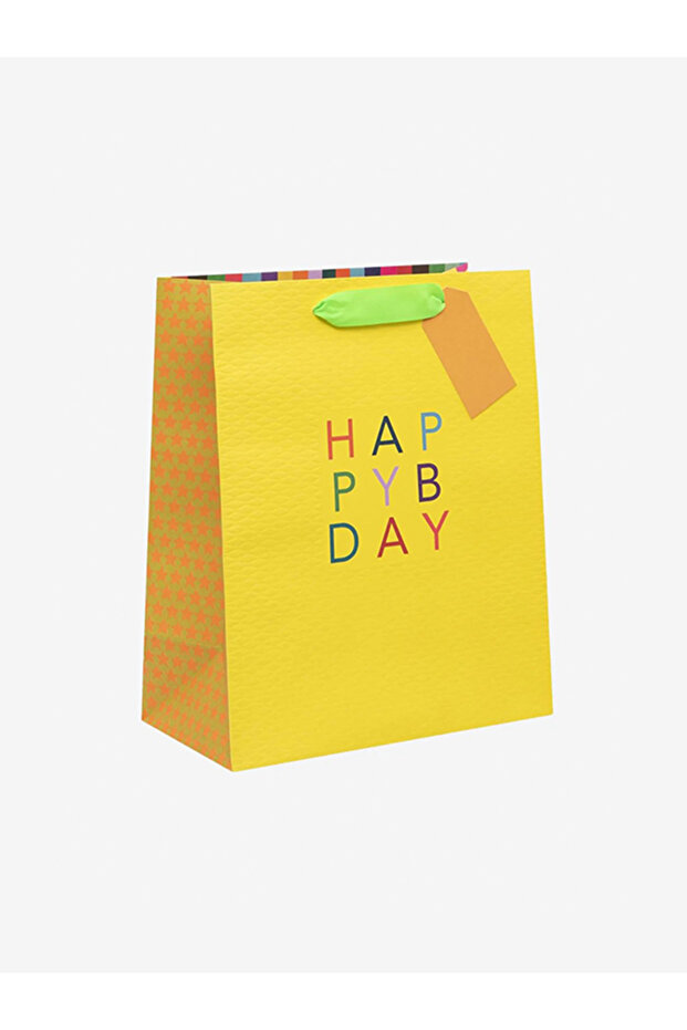 Happy Birthday, Yellow - Large Gift Bag