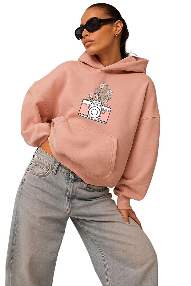 3 Yarn Combed Cotton Photographic Machine Printed Unisex Hooded Sweatshirt