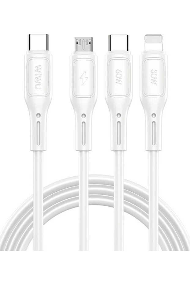 Tesla Model Y 2024-2025 Juniper Type-C Şarj Kablosu 1.2m 60W Süper Fast PD 3in1 iPhone Samsung Xiaom - 4