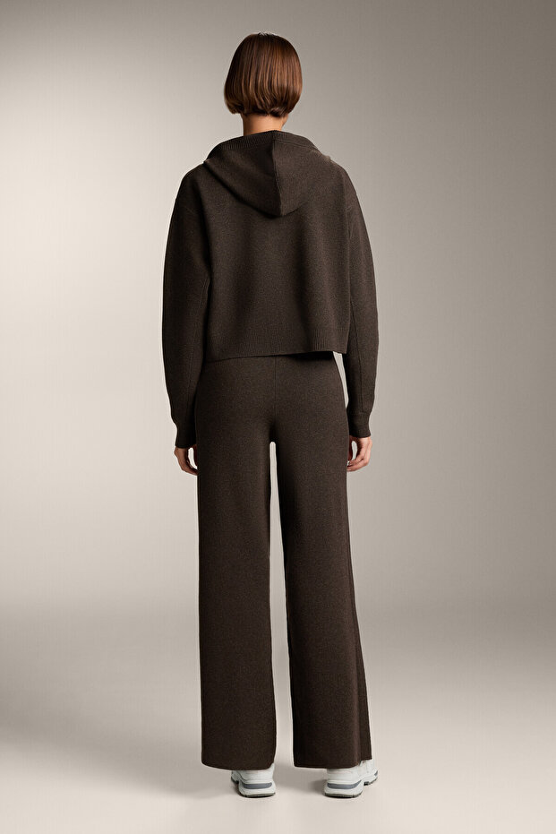 Kapüşonlu triko ceket - 6