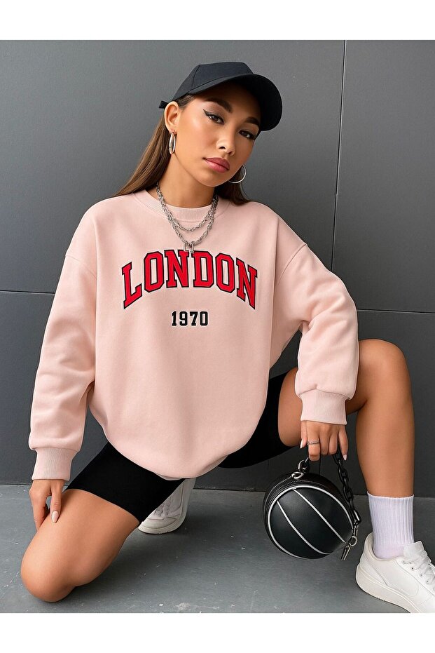 3 Yarn Combed Cotton London Printed Unisex Sweatshirt