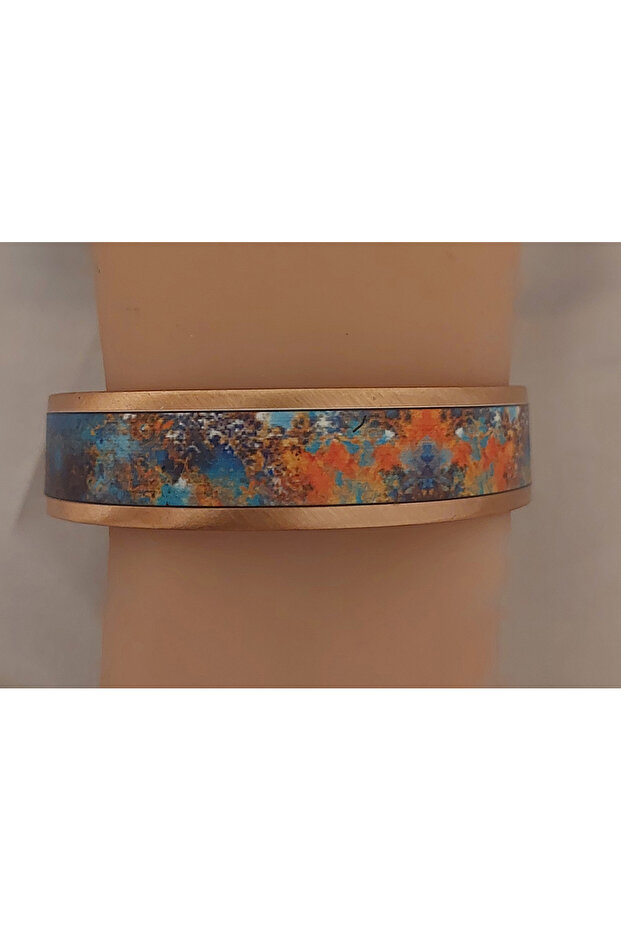Handmade Copper Bracelet | Ethnic Patterned Uv Printing | Unisex Design