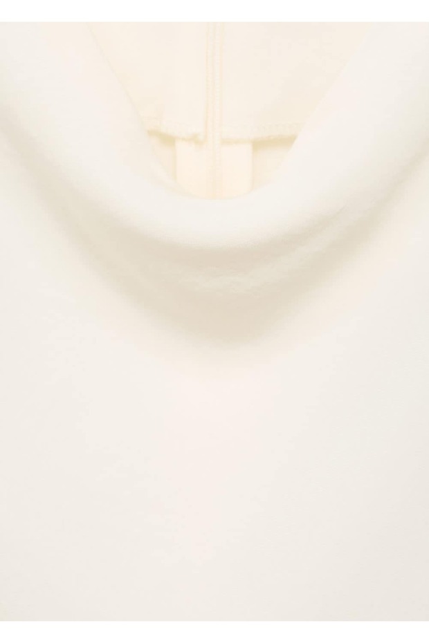 Drape yaka kontrast detaylı bluz - 7