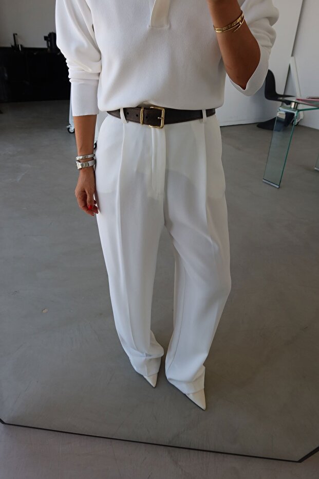 Yüksek Bel Basic Pantolon - 2