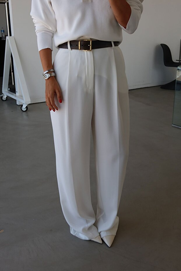 Yüksek Bel Basic Pantolon - 4