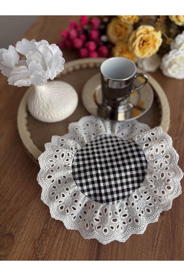 Fisto Ruffled Duck Linen Cocktail Napkin (2 Pieces)