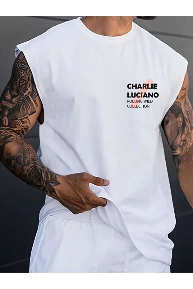 Charlie Luciano Printed Unisex Sleeveless T-Shirt