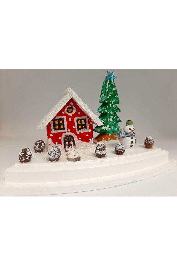 Ahşap Yılbaşı Dekor Evi - 2