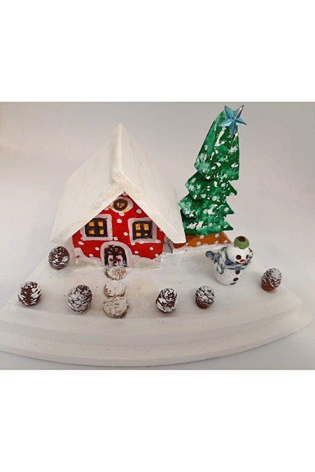 Ahşap Yılbaşı Dekor Evi - 4