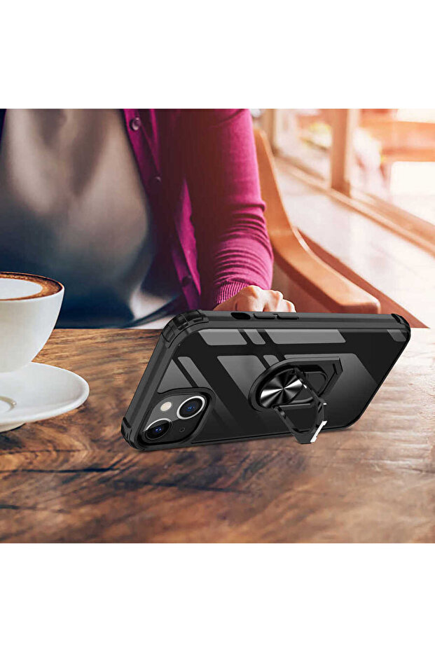 حافظة ECRZ متوافقة مع هاتف iPhone 13 Mini - باللون الأحمر - 3