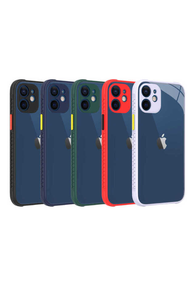 حافظة ECRZ Kaff متوافقة مع هاتف iPhone 12 Mini - أحمر - 2